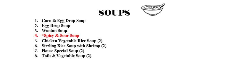 soup Menu